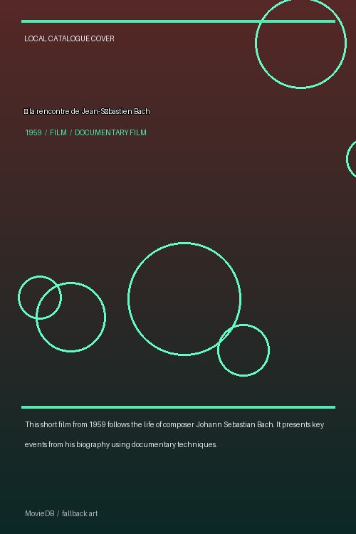 À la rencontre de Jean-Sébastien Bach poster