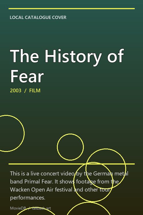 The History of Fear poster