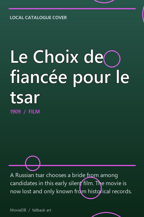 Le Choix de fiancée pour le tsar poster