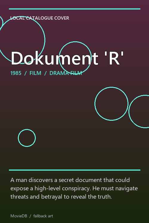 Dokument 'R' poster