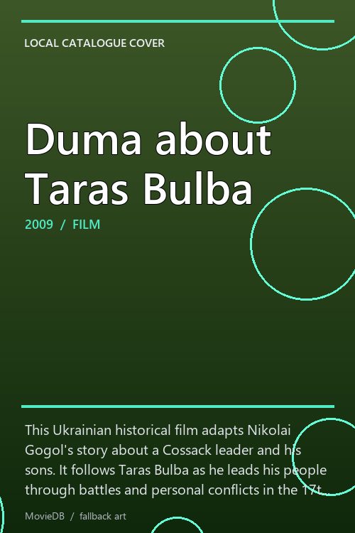 Duma about Taras Bulba poster