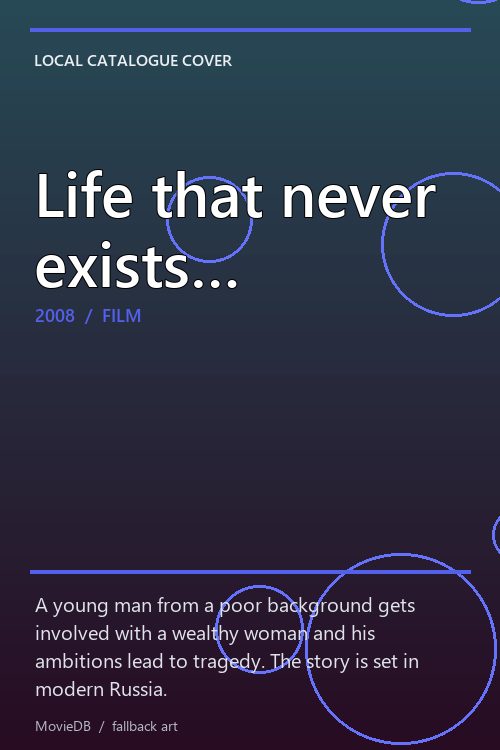 Life that never exists… poster