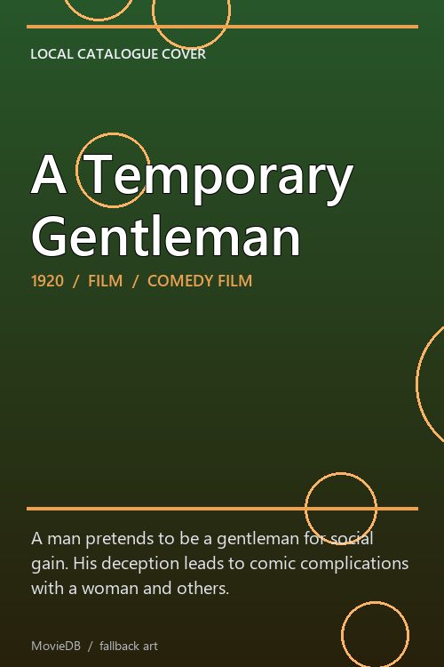 A Temporary Gentleman poster