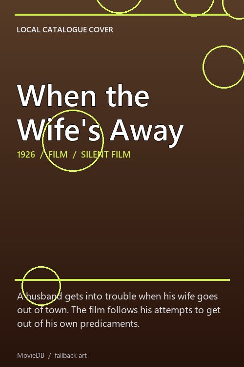 When the Wife's Away poster