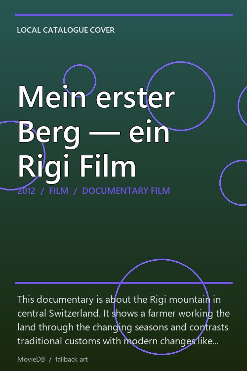 Mein erster Berg — ein Rigi Film poster