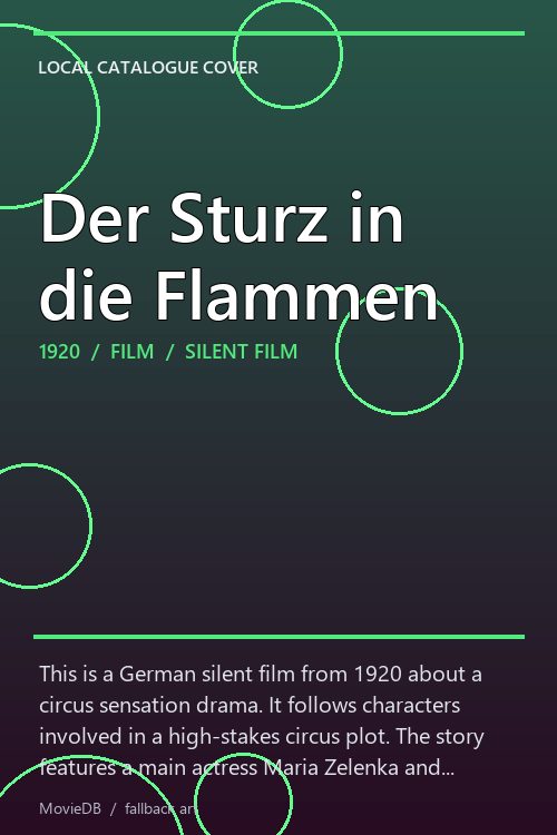 Der Sturz in die Flammen poster