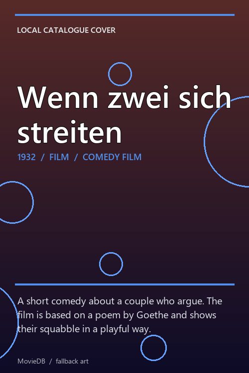Wenn zwei sich streiten poster