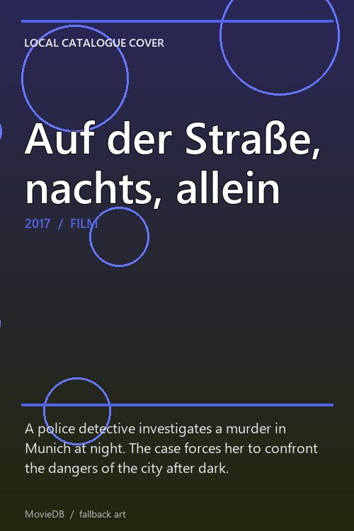 Auf der Straße, nachts, allein poster
