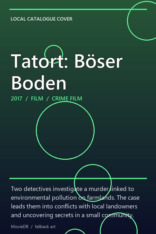 Tatort: Böser Boden poster