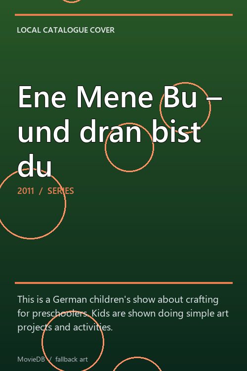 Ene Mene Bu – und dran bist du poster