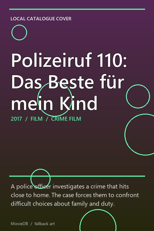 Polizeiruf 110: Das Beste für mein Kind poster