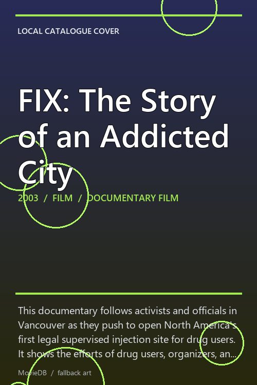 FIX: The Story of an Addicted City poster