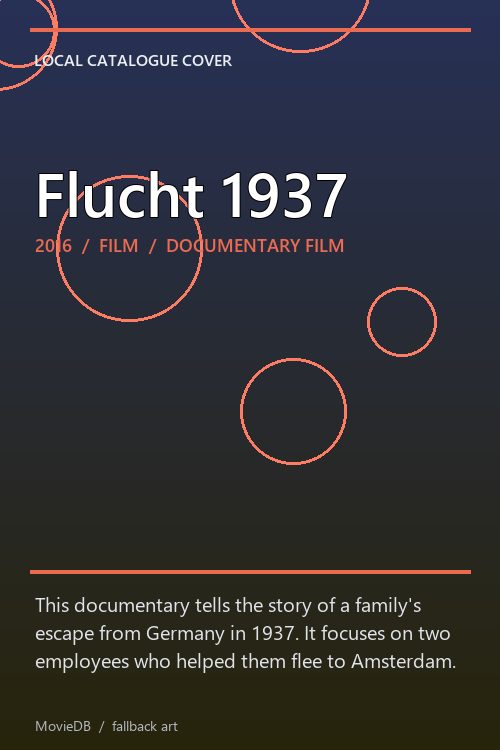 Flucht 1937 poster