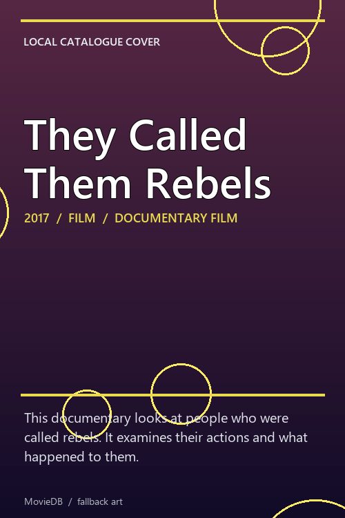 They Called Them Rebels poster