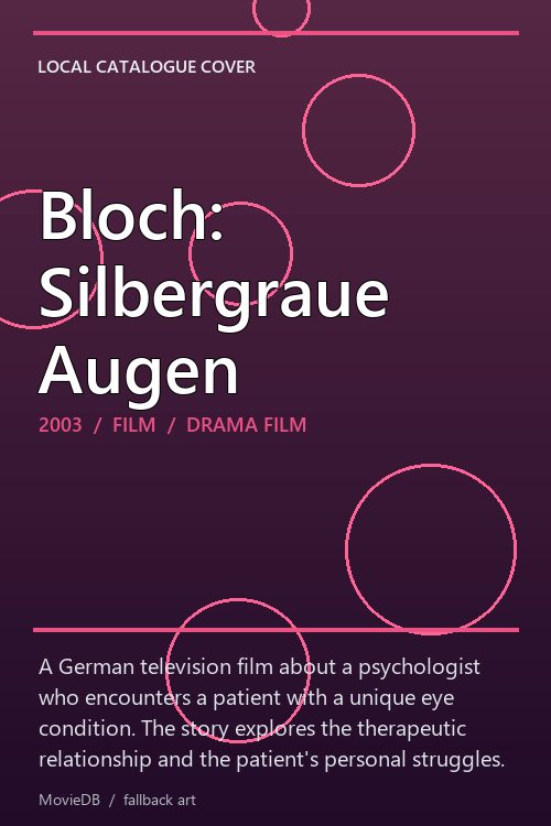 Bloch: Silbergraue Augen poster