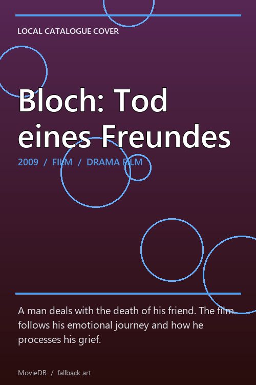 Bloch: Tod eines Freundes poster