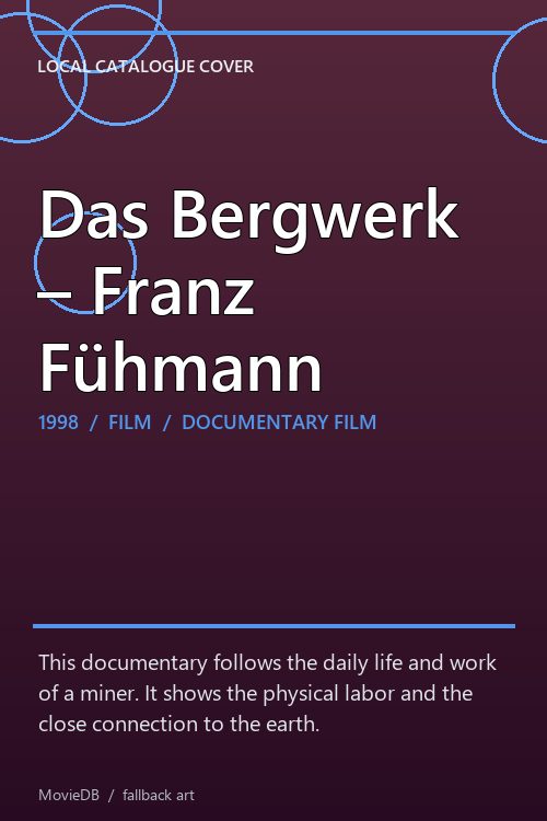Das Bergwerk – Franz Fühmann poster