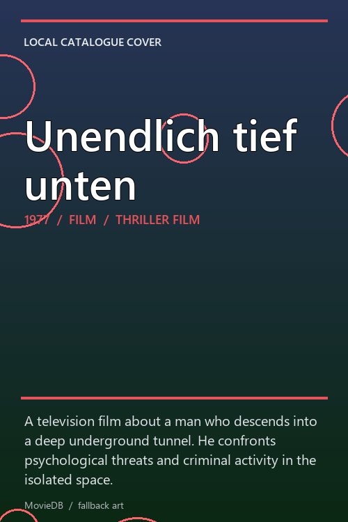 Unendlich tief unten poster