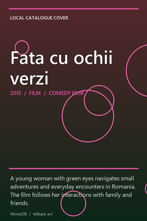 Fata cu ochii verzi poster