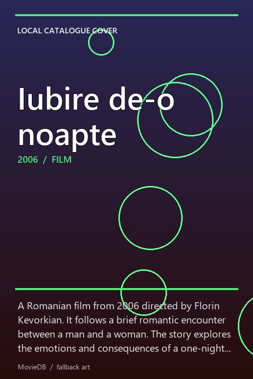 Iubire de-o noapte poster
