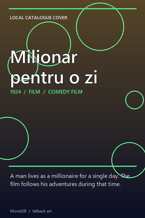 Milionar pentru o zi poster