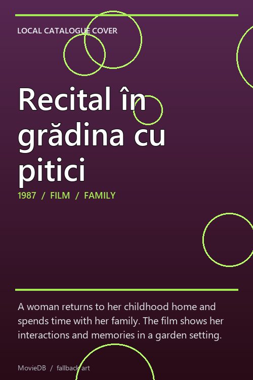 Recital în grădina cu pitici poster