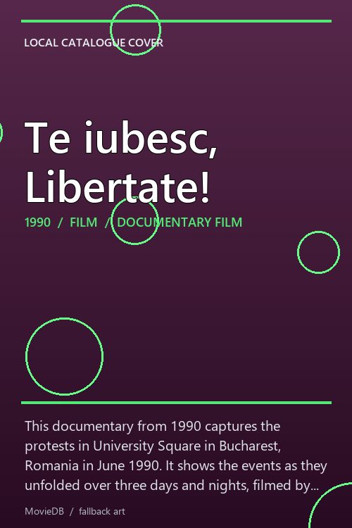 Te iubesc, Libertate! poster