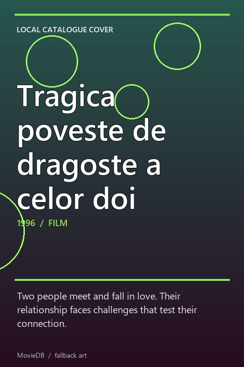 Tragica poveste de dragoste a celor doi poster
