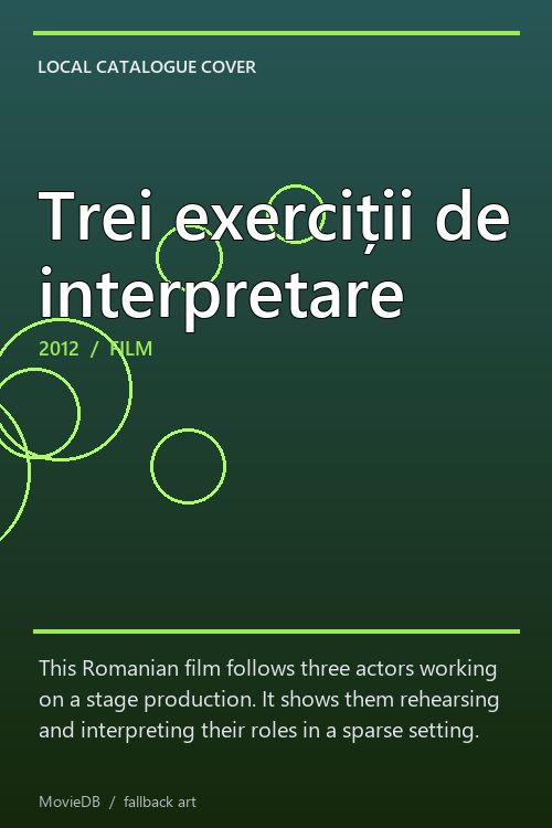 Trei exerciții de interpretare poster