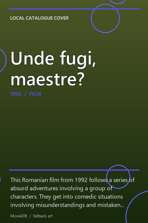Unde fugi, maestre? poster