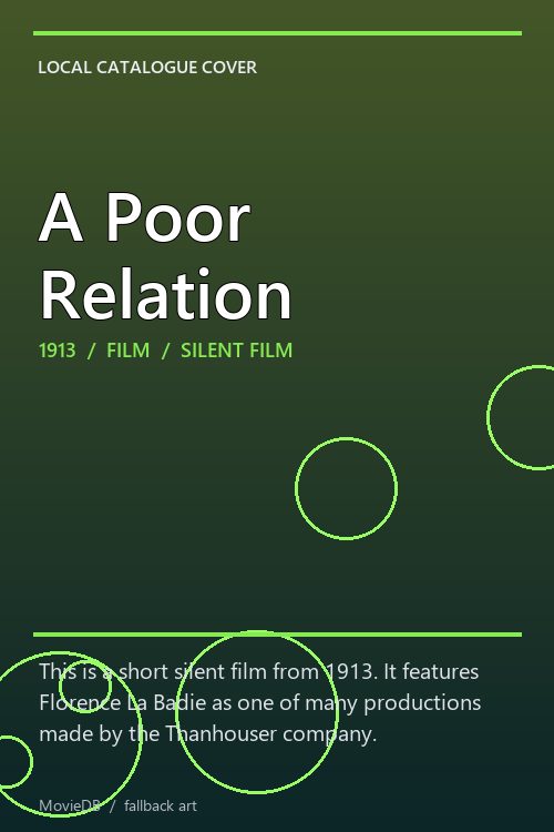 A Poor Relation poster