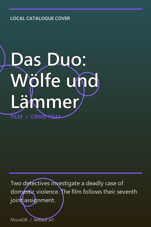Das Duo: Wölfe und Lämmer poster