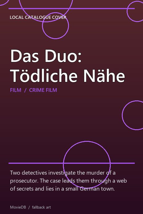Das Duo: Tödliche Nähe poster
