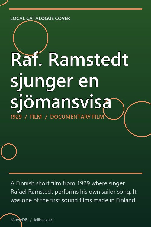 Raf. Ramstedt sjunger en sjömansvisa poster
