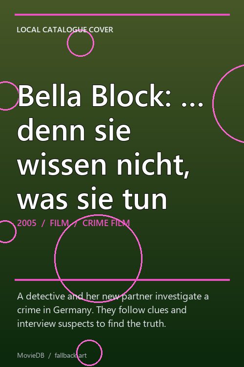 Bella Block: … denn sie wissen nicht, was sie tun poster