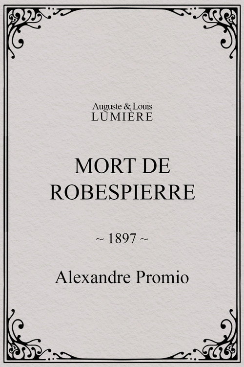 La mort de Robespierre poster