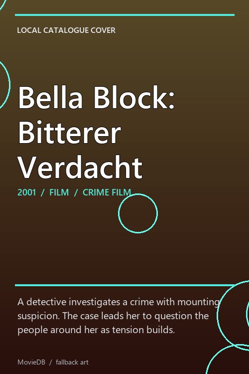 Bella Block: Bitterer Verdacht poster