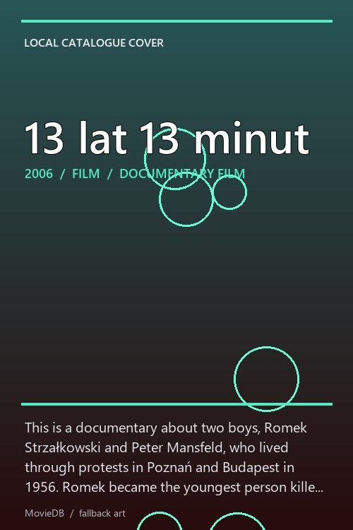 13 lat 13 minut poster