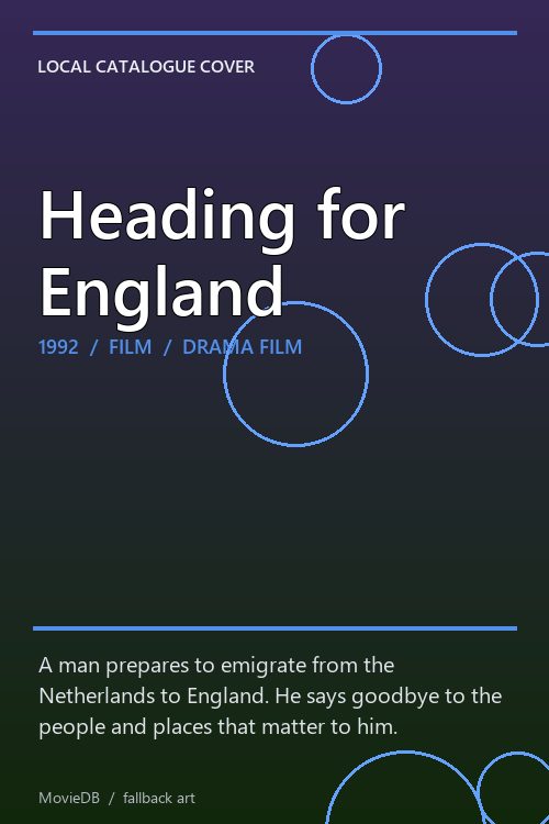 Heading for England poster