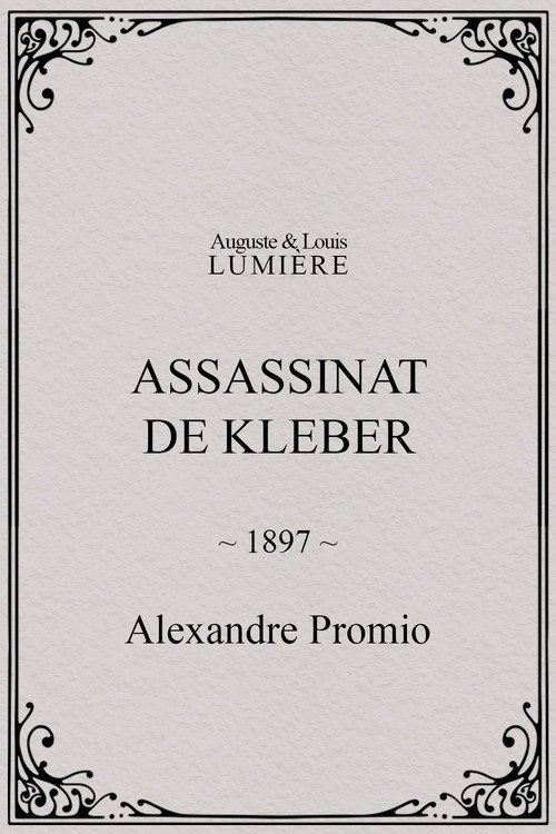 Assassinat de Kleber poster
