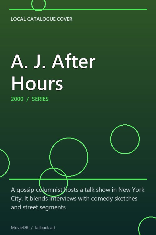 A. J. After Hours poster