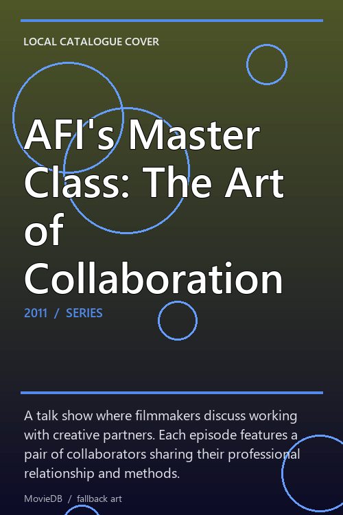 AFI's Master Class: The Art of Collaboration poster