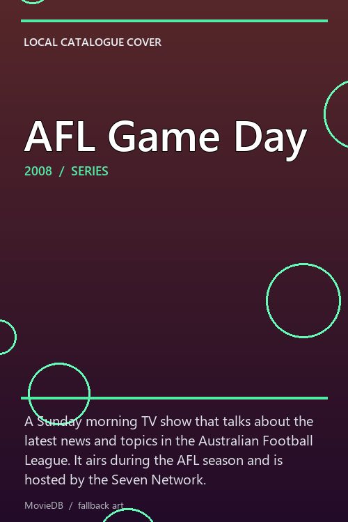 AFL Game Day poster