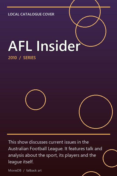 AFL Insider poster