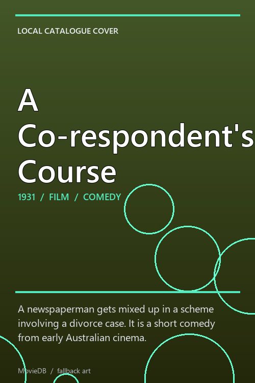 A Co-respondent's Course poster