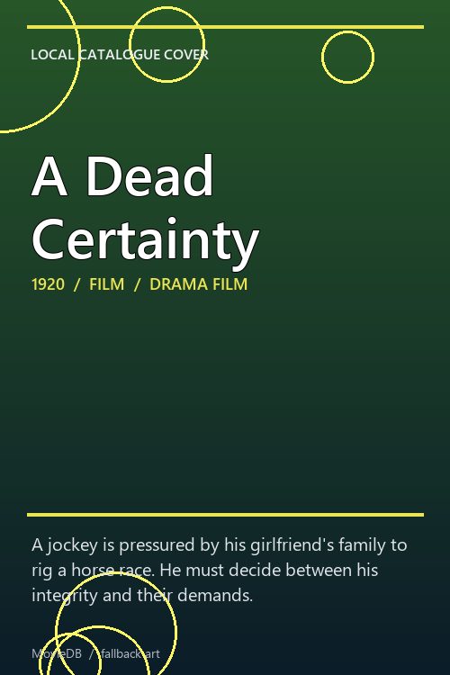 A Dead Certainty poster