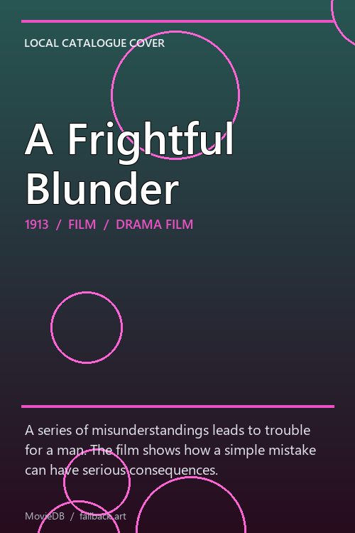 A Frightful Blunder poster