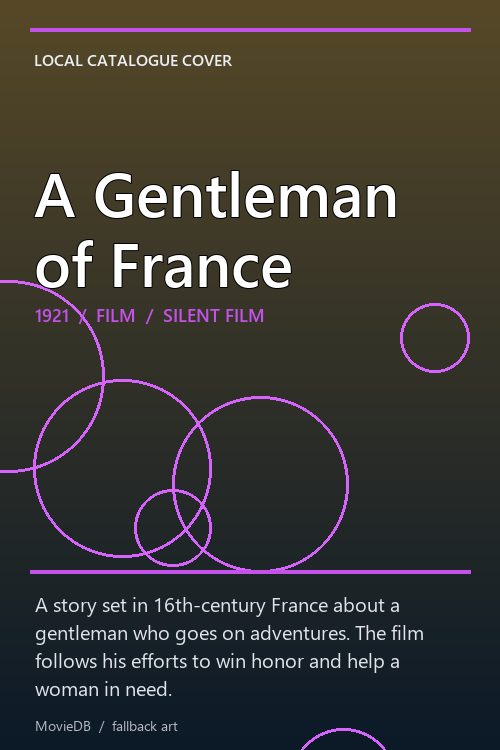 A Gentleman of France poster