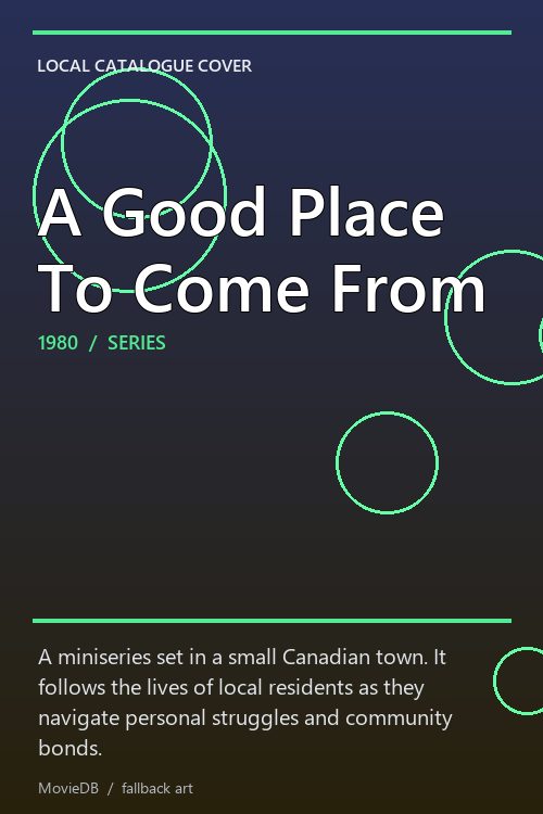 A Good Place To Come From poster