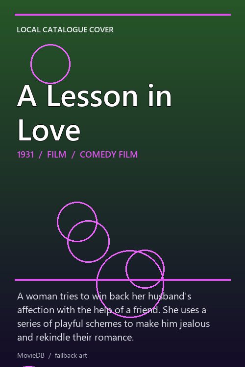 A Lesson in Love poster